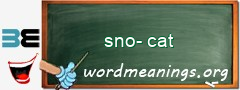 WordMeaning blackboard for sno-cat